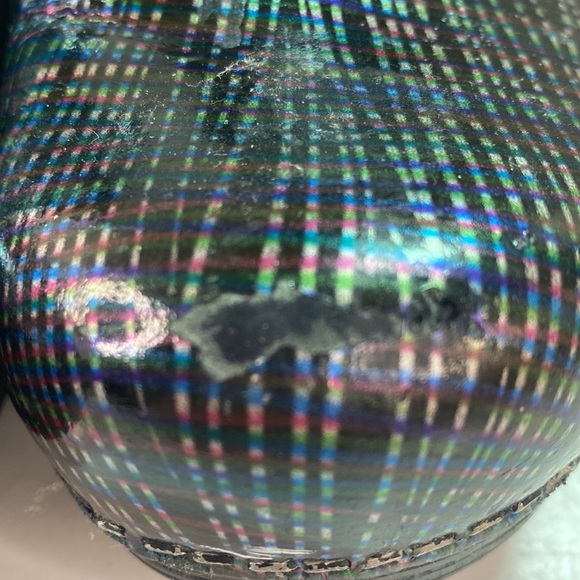 Dansko Multicolor Metallic Stripes Patent Professional Clogs - Picture 3 of 10